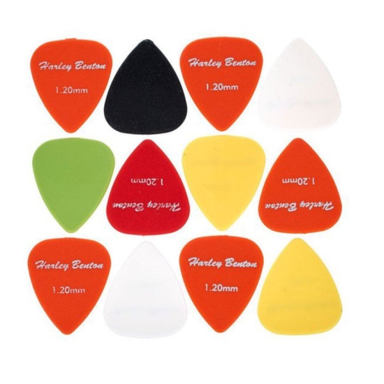 Zestaw kostek gitarowych Harley Benton 1,2 mm 12 sztuk